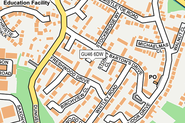 GU46 6DW map - OS OpenMap – Local (Ordnance Survey)