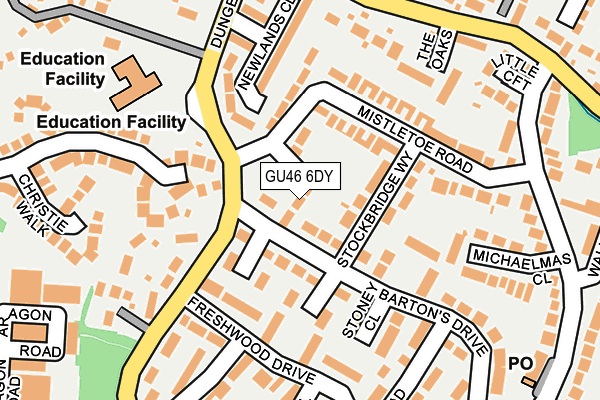 GU46 6DY map - OS OpenMap – Local (Ordnance Survey)