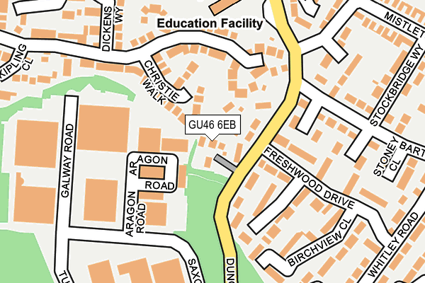 GU46 6EB map - OS OpenMap – Local (Ordnance Survey)