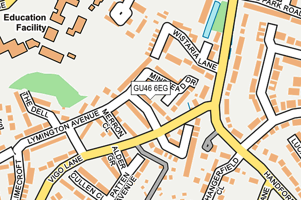 GU46 6EG map - OS OpenMap – Local (Ordnance Survey)