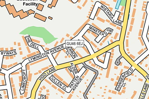 GU46 6EJ map - OS OpenMap – Local (Ordnance Survey)