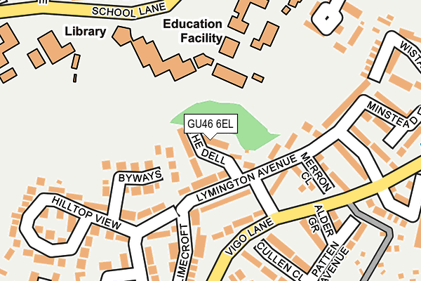 GU46 6EL map - OS OpenMap – Local (Ordnance Survey)