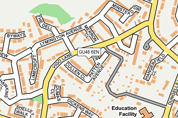 GU46 6EN map - OS OpenMap – Local (Ordnance Survey)