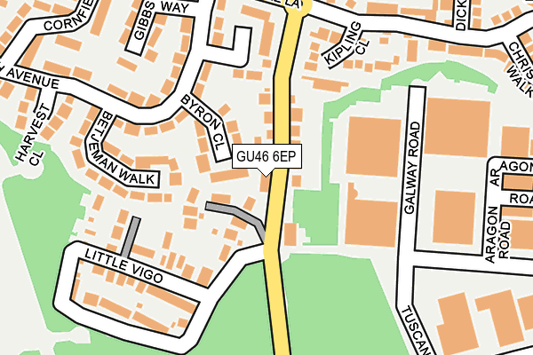 GU46 6EP map - OS OpenMap – Local (Ordnance Survey)