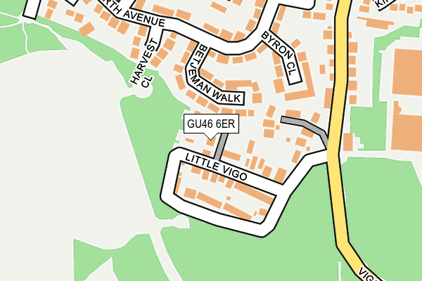 GU46 6ER map - OS OpenMap – Local (Ordnance Survey)