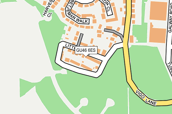 GU46 6ES map - OS OpenMap – Local (Ordnance Survey)