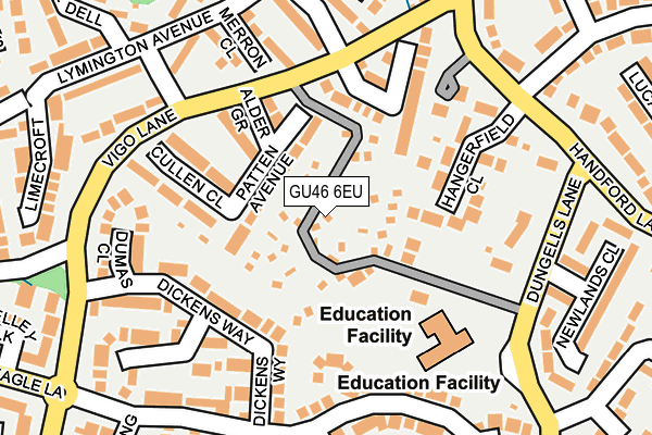 GU46 6EU map - OS OpenMap – Local (Ordnance Survey)