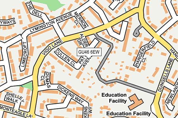 GU46 6EW map - OS OpenMap – Local (Ordnance Survey)
