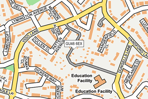 GU46 6EX map - OS OpenMap – Local (Ordnance Survey)