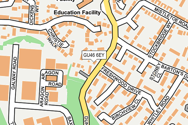 GU46 6EY map - OS OpenMap – Local (Ordnance Survey)