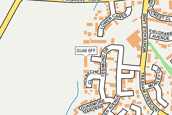 GU46 6FF map - OS OpenMap – Local (Ordnance Survey)