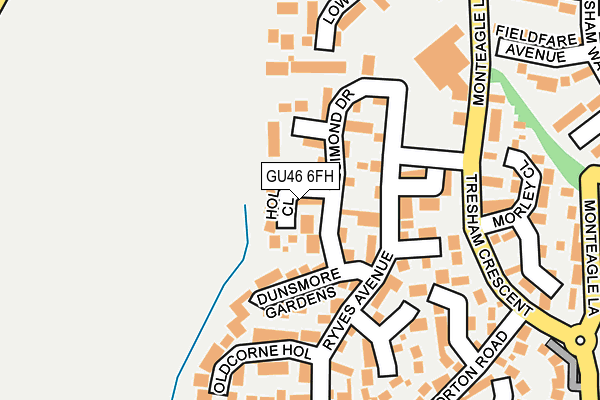 GU46 6FH map - OS OpenMap – Local (Ordnance Survey)