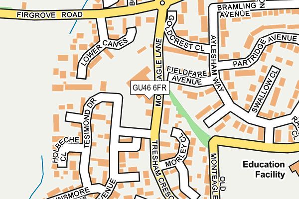 GU46 6FR map - OS OpenMap – Local (Ordnance Survey)