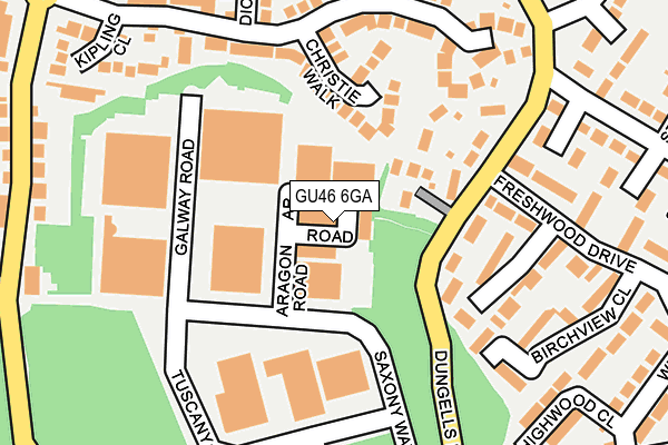 GU46 6GA map - OS OpenMap – Local (Ordnance Survey)
