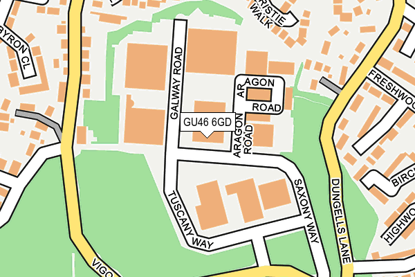 GU46 6GD map - OS OpenMap – Local (Ordnance Survey)