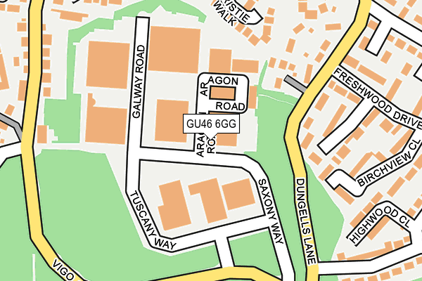 GU46 6GG map - OS OpenMap – Local (Ordnance Survey)