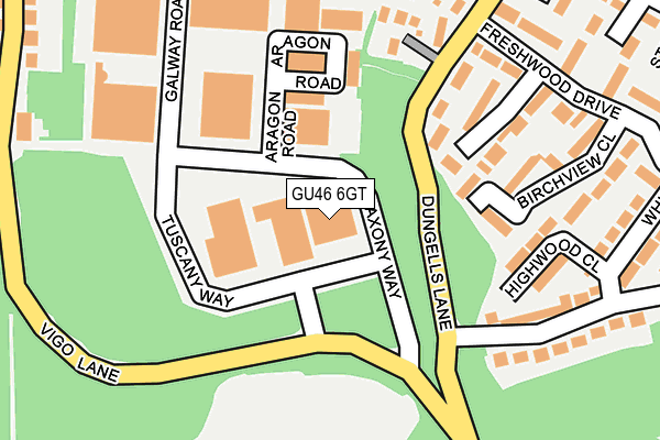 GU46 6GT map - OS OpenMap – Local (Ordnance Survey)