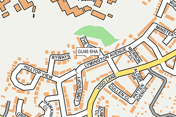 GU46 6HA map - OS OpenMap – Local (Ordnance Survey)