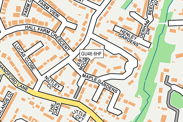 GU46 6HF map - OS OpenMap – Local (Ordnance Survey)