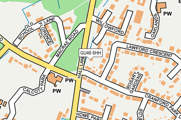 GU46 6HH map - OS OpenMap – Local (Ordnance Survey)