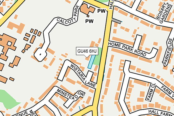 GU46 6HJ map - OS OpenMap – Local (Ordnance Survey)