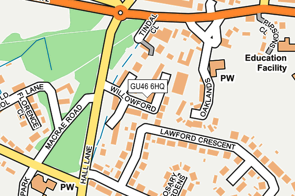 GU46 6HQ map - OS OpenMap – Local (Ordnance Survey)