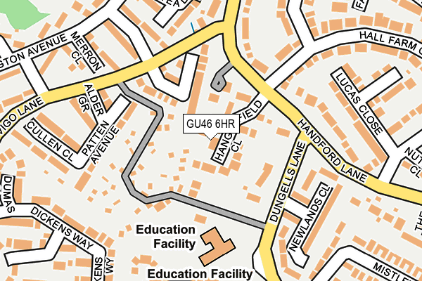 GU46 6HR map - OS OpenMap – Local (Ordnance Survey)