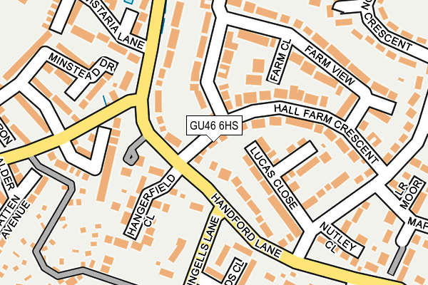 GU46 6HS map - OS OpenMap – Local (Ordnance Survey)