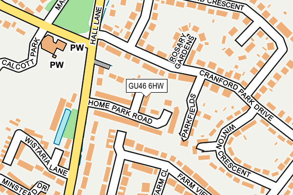 GU46 6HW map - OS OpenMap – Local (Ordnance Survey)