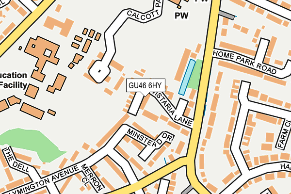 GU46 6HY map - OS OpenMap – Local (Ordnance Survey)