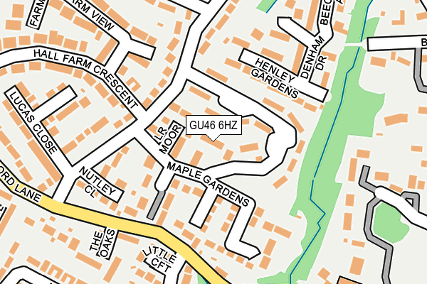 GU46 6HZ map - OS OpenMap – Local (Ordnance Survey)