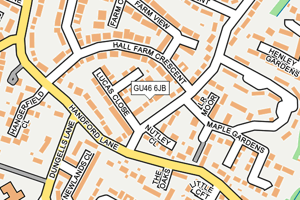 GU46 6JB map - OS OpenMap – Local (Ordnance Survey)