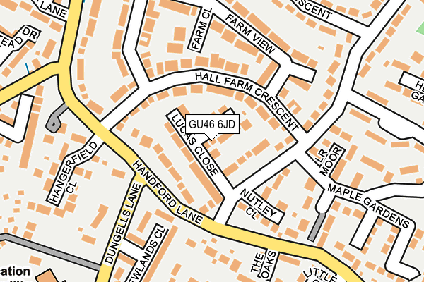 GU46 6JD map - OS OpenMap – Local (Ordnance Survey)