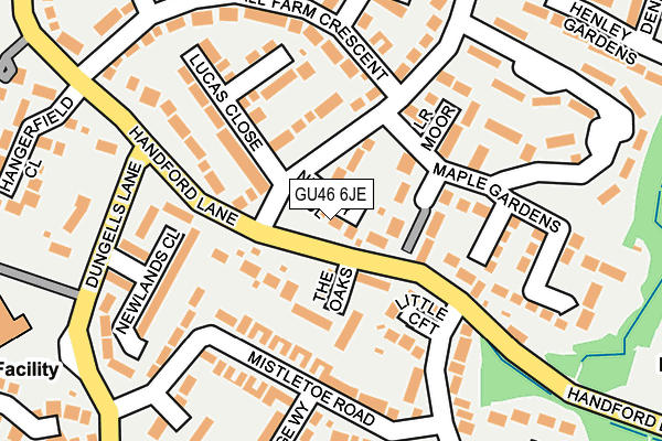 GU46 6JE map - OS OpenMap – Local (Ordnance Survey)