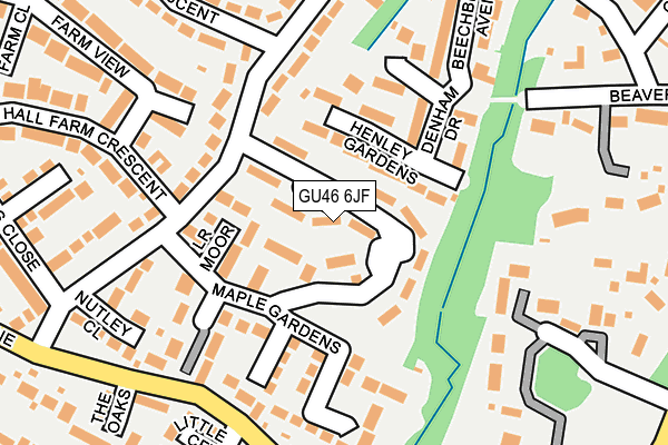 GU46 6JF map - OS OpenMap – Local (Ordnance Survey)