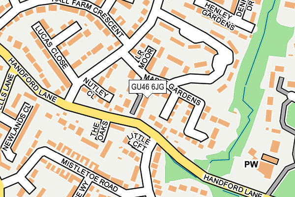 GU46 6JG map - OS OpenMap – Local (Ordnance Survey)