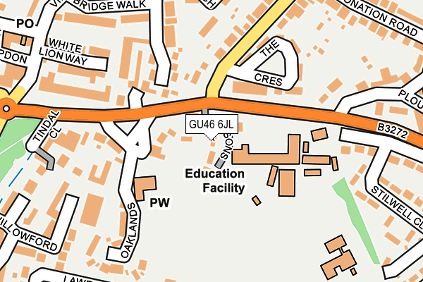 GU46 6JL map - OS OpenMap – Local (Ordnance Survey)