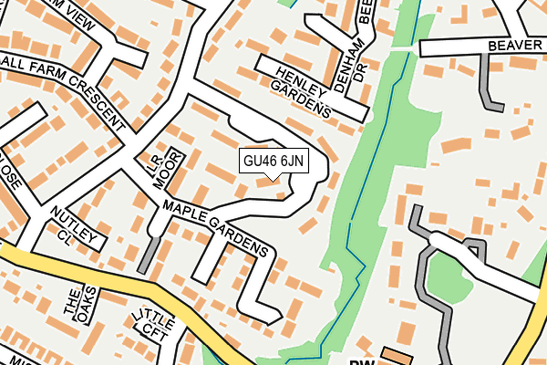 GU46 6JN map - OS OpenMap – Local (Ordnance Survey)