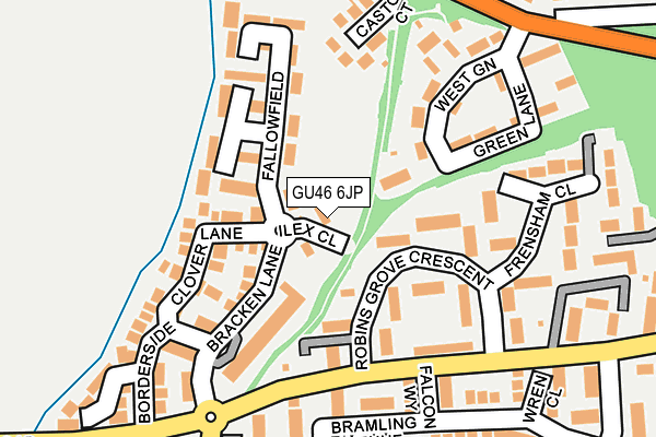 GU46 6JP map - OS OpenMap – Local (Ordnance Survey)