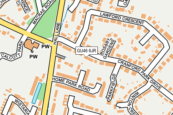 GU46 6JR map - OS OpenMap – Local (Ordnance Survey)