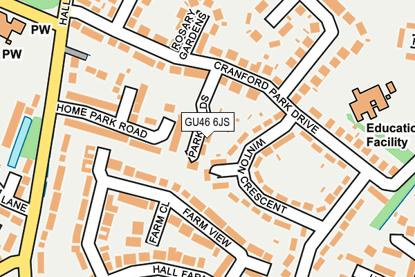 GU46 6JS map - OS OpenMap – Local (Ordnance Survey)