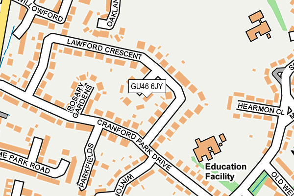 GU46 6JY map - OS OpenMap – Local (Ordnance Survey)