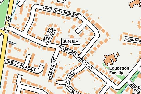 GU46 6LA map - OS OpenMap – Local (Ordnance Survey)