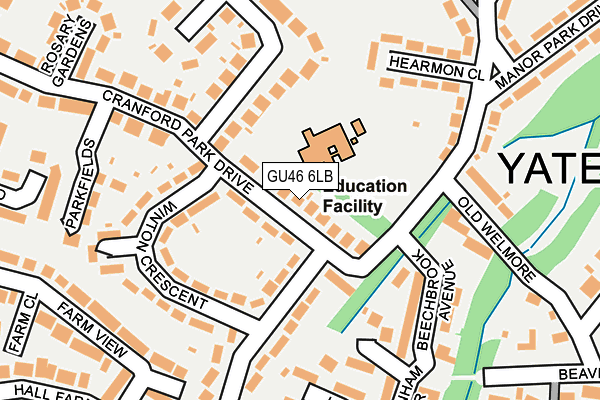 GU46 6LB map - OS OpenMap – Local (Ordnance Survey)