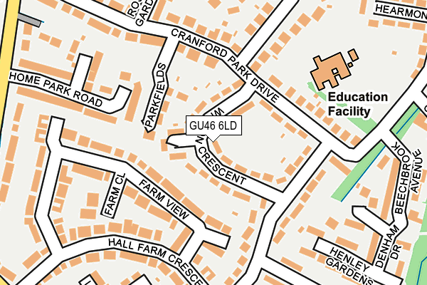 GU46 6LD map - OS OpenMap – Local (Ordnance Survey)