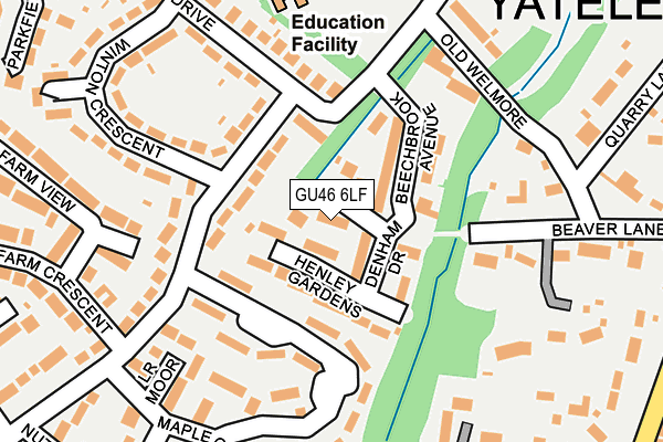 GU46 6LF map - OS OpenMap – Local (Ordnance Survey)