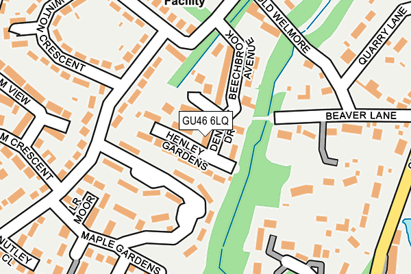 GU46 6LQ map - OS OpenMap – Local (Ordnance Survey)