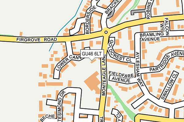 GU46 6LT map - OS OpenMap – Local (Ordnance Survey)