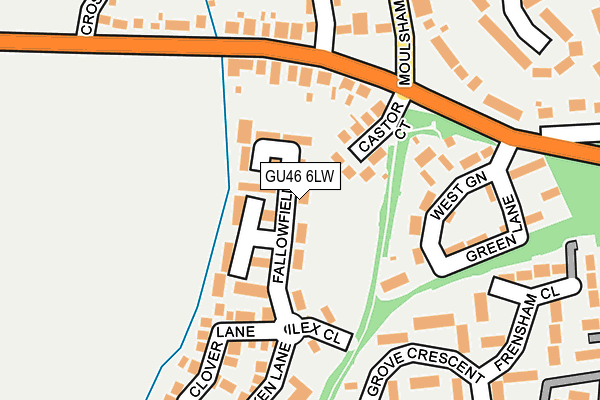 GU46 6LW map - OS OpenMap – Local (Ordnance Survey)