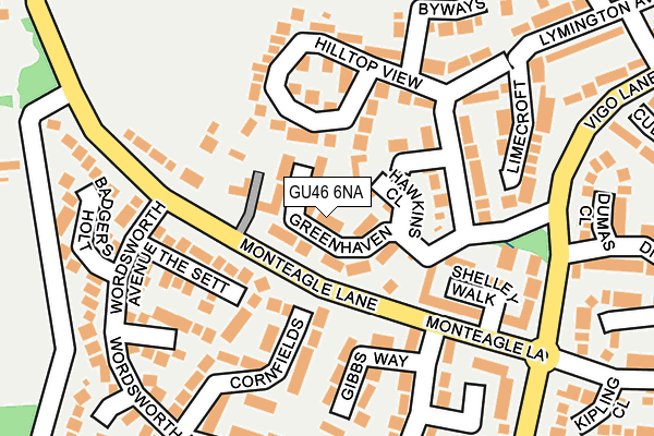 GU46 6NA map - OS OpenMap – Local (Ordnance Survey)